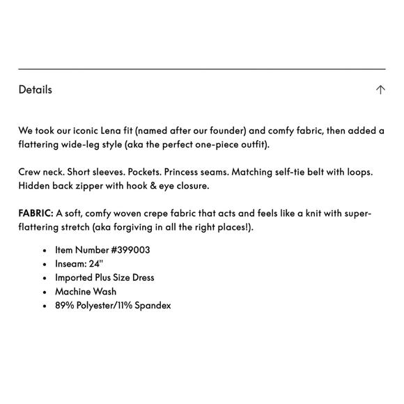 Size 20 Lane Bryant Lena Ankle Wide Leg Jumpsuit black - Picture 7 of 7